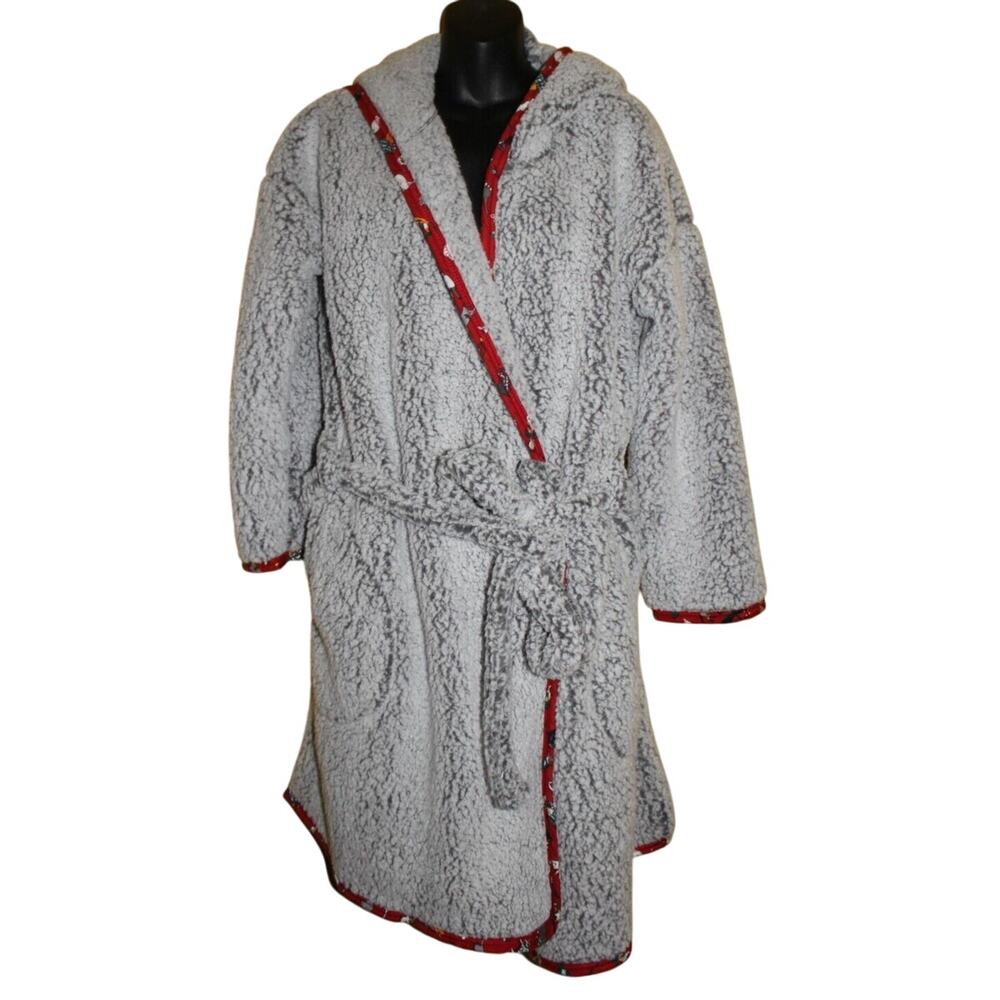 Vera Bradley Fluffy Fleece Robe Holiday Cats Size Small Medium NWT - Picture 2 of 4
